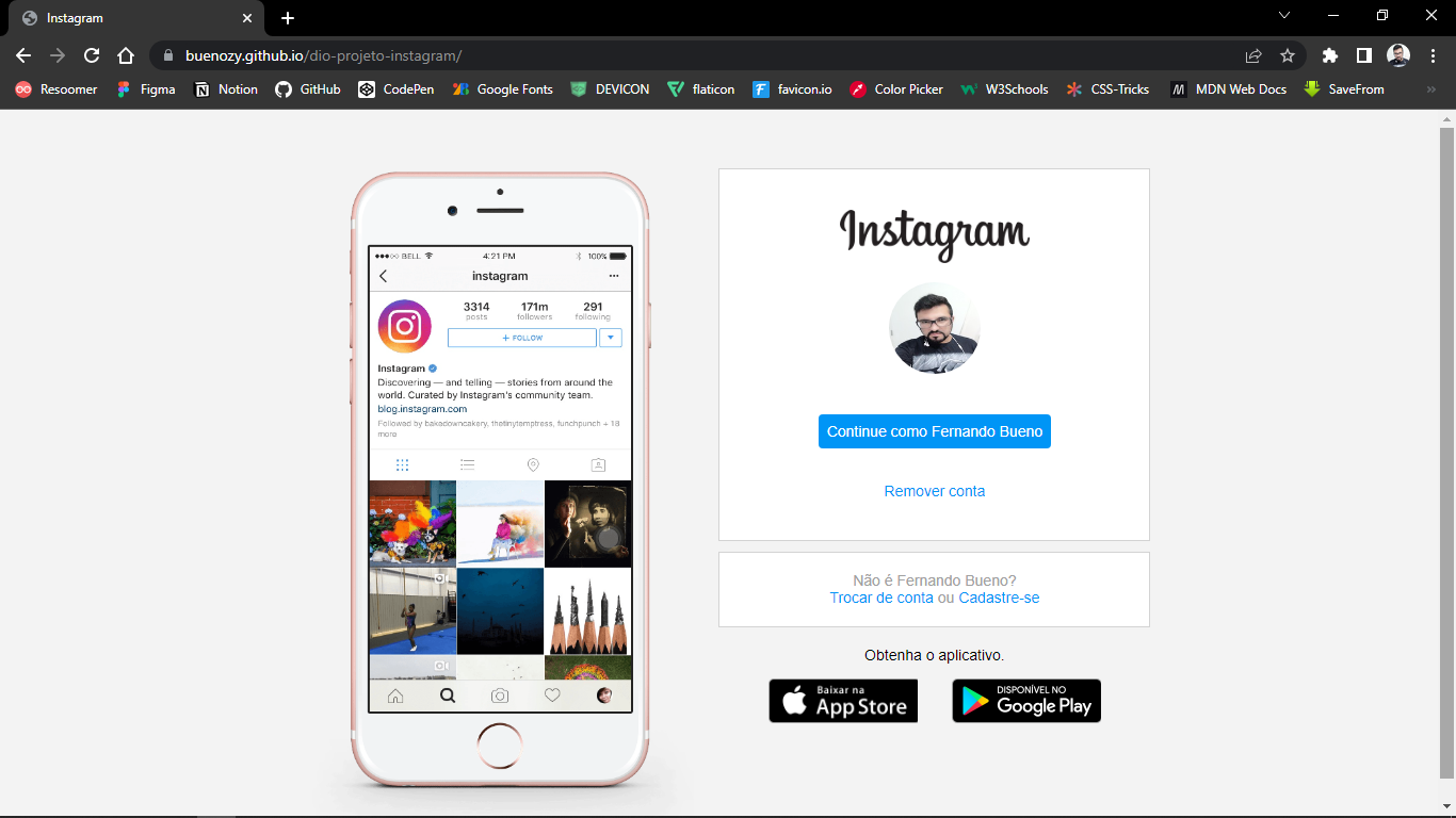 Imagem projeto instagram